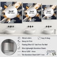 thumbnail image 4 of Designart "Abstractions in Gold and Grey IV" Abstract Shapes Square Mirror For Wall Decor - Large Grey Square Mirror Printed Wall Decor - Transitional Square Living Room Mirror, 4 of 5