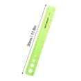 thumbnail image 3 of ZTTD 12 Inch, 3 Pack, Flexible Ruler with Centimeters and Inches, Clear Plastic Standard Ruler for Home, or Office (Type2-Green), 3 of 9