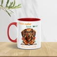thumbnail image 2 of Dachshund Doxie Mother Book Lover Living That Dog Mom Life Happy Mother's Day 11oz Accent Two-tone Mug Wiener Dog Lover Gifts Idea Coffee Tea Cup - 03004, 2 of 5