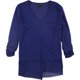 thumbnail image 1 of Alfani Blusa de punto drapeado para mujer, azul, grande, 1 of 1