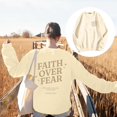 thumbnail image 4 of Women's Sweatshirts 2025 Faith Over Fear Sweatshirt Christian Sweatshirts Casual Pullover Tops Sweatshirt for Women, 4 of 8