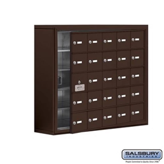 SalsburyIndustries  Cell Phone Storage Locker With Front Access Panel - Bronze - 5 Door High Unit