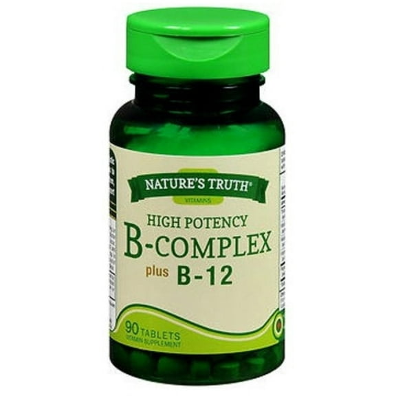 Nature's Truth High Potency B-complex Plus B-12, 90 ea (Pack of 3)