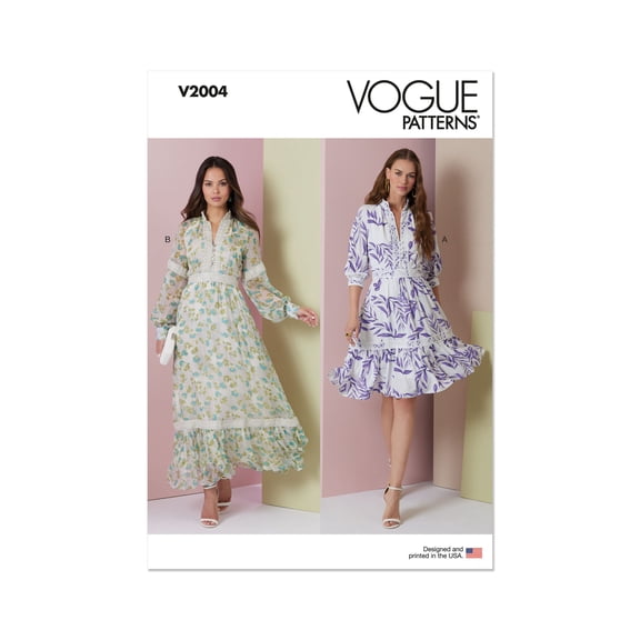 Vogue Sewing Pattern 2004 - Misses' Dress in Two Lengths, Size: Y5 (18-20-22-24-26)