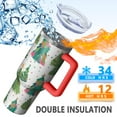 thumbnail image 5 of White Christmas Watercolor Tree Pattern Tumbler with Handle and Lid,40oz Double Wall Vacuum Insulated Tumbler,Cups Gift for Women and Men, 5 of 7