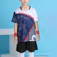 thumbnail image 2 of Zpanxa Boys Summer Outfits Kids Gradient Basketball Suit Set Training Kit Sweat Absorbing Side Pockets Sports Suit 5 Years, 2 of 4