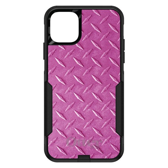 DistinctInk OtterBox Commuter Custom Case for Apple iPhone 15 (6.1" Screen) - Printed Diamond Plate Image - Shockproof Protection
