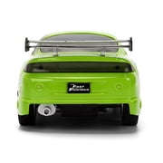Brian's Mitsubishi Eclipse Green with Graphics (Damaged Version) The Fast and the Furious 2001 1/32 Diecast Model Car by Jada