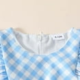 thumbnail image 5 of Yammkia Dress Girls Baby Summer Flying Sleeves Smocked Blue Pink Plaid Smocked Dress Summer Clothes Bow at Waist 6 9 12 18 24 Months 2T 3T 4T (Blue,Size 2-3 Years), 5 of 9