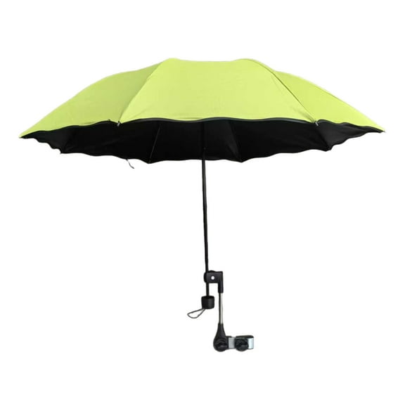 Vsenkes Beach Umbrella with Adjustable Clamp Clip Umbrella for Outdoor Balcony Beach Green