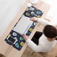 thumbnail image 3 of Long Mouse Pads for Desk,Navy Colorful Skull Pattern Desk Mats on Top Of Desks, Desk Mouse Pad Extra Large with 3mm Non-Slip Base and Stitched Edge for Gaming,Office,Work,Home 31.5"x11.8", 3 of 6