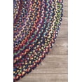 thumbnail image 2 of 8x10 Ft Oval Blue Shade Multi Cotton Area Rug, Hand-Woven, Reversible, Farmhouse Boho Style, Durable & Pet-Friendly Rug for Living Room, Dining Room, and Bedroom, 2 of 4