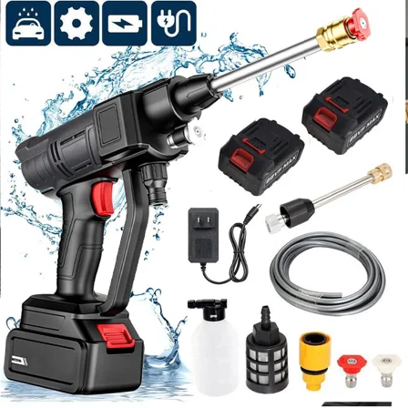 ComfyPro Cordless Electric High Pressure Water Spray Car Gun with Two Batteries Portable Washer Cleaner Yard