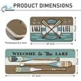 thumbnail image 2 of Lake Life Spring Summer Boat Paddle Kitchen Rugs Set of 2, Welcome to The Lake Lakehouse Stripes Kitchen Mats Decor, Farmhouse Rustic Floor Door Mat Home Decorations -17x30 and 17x47 Inch, 2 of 5