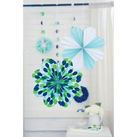 Gartner Studios Tissue Pinwheels, 2-Pack, Blue/Green