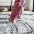 thumbnail image 5 of TWINNIS Abstract Shag Rug For Bedroom,Dyeing Fluffy Carpets for Kids,4'x6',Gray, 5 of 7
