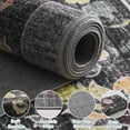 thumbnail image 6 of VUNATE 9'x12' Area Rugs for Living Room Washable Rugs Floral Vintage Area Rug Botanical Indoor Carpet Soft Rugs for Bedroom Office Dining Room Kitchen Accent Rug Contemporary Home Decor Black, 6 of 8