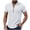 White, variant on WREESH Men's Casual Solid Henley Shirts Short Sleeve Turndown Collar Shirt a Versatile Solid Color Fashion Statement Gray