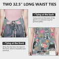 thumbnail image 6 of Schnauzer and Pioneer Flower Apron-Garden Aprons for Women with Pockets-Cotton Linen Waterproof Kitchen Cooking Gardening Aprons Adjustable for Kitchen,Cooking,BBQ and Salon 33x27 Inch, 6 of 7