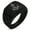 Black, variant on Stainless Steel Mariner Nautical Anchor Geometric Pattern Step-Down Biker Style Polished Ring