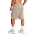 thumbnail image 5 of WULMLEO Men's Athletic Shorts with Pockets 11" Long Basketball Bottoms Lightweight Quick Dry Gym Workout Shorts for Training Khaki L, 5 of 7