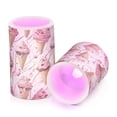 thumbnail image 7 of Yayeee Flameless Candles with Remote Flickering Battery Operated Multi Color Changing, Pink Ice Cream Pattern, 7 of 7