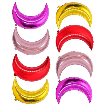 OUNONA 8Pcs Holiday Decoration Balloon Aluminum Film Balloon Assorted Color for Indoor Outdoor