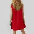 thumbnail image 5 of LISTHA Short Sundresses for Women 2025 Sleeveless Round Neck Mini Dresses Short Vacation A-Line Casual Tank Dress Red L, 5 of 9