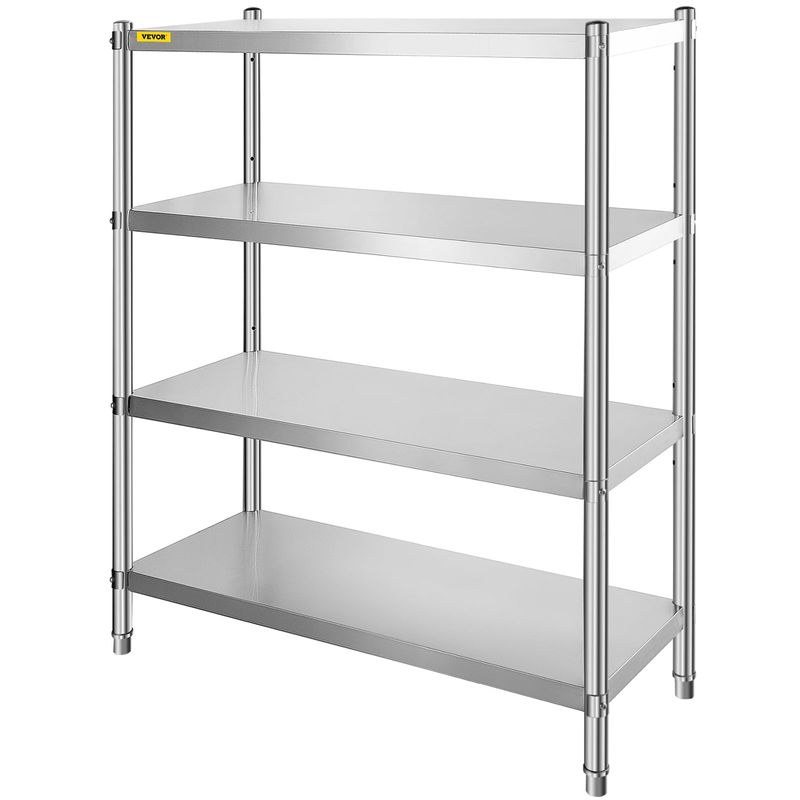 VEVOR Stainless Steel Shelving 48x18.5 inch 5-Tier , 330lbs Capacity Per  Shelf