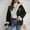 Black, variant on Women Fleece Lined Heart Embroidered Hooded Zip Up Jacket Fleece Warm Loose Casual Winter Outer Coat Black S