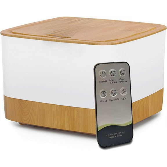 Aroma Diffuser - Ultrasonic Cool Mist Humidifier with 7 Color LED Lights, Auto Shut-Off, and Whisper-Quiet Operation - Perfect for Bedrooms, Dorms, and Study Rooms (Wood Grain)
