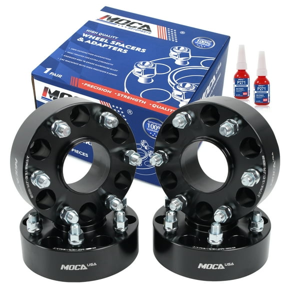 MOCA AUTOPARTS 4PCS 2"(50mm) Wheel Spacers 6x5.5" to 6x5.5" with M12x1.5 Thread Pitch Fit for 2010-2019 Lexus GX460 & 1996-2020 Toyota 4Runner