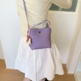 thumbnail image 3 of Bolso Cubo Mujeres Muesca Con Bolsillo Cuerpo Casual Cuero PUS PU () Morado, 3 of 6