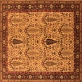 thumbnail image 1 of Ahgly Company Indoor Square Oriental Orange Industrial Area Rugs, 4' Square, 1 of 4