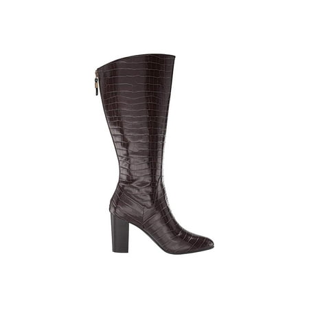 Anne Klein Women's Nastya Knee High Wide Calf Boots Brown Size 9.5 WC