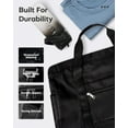 thumbnail image 3 of Gym Bag for Men and Women - Travel Duffle Bag with Shoe Compartment and Waterproof Pocket, Carry on Luggage with Trolley Sleeve for Sports, Weekend Trips, Black, 3 of 5