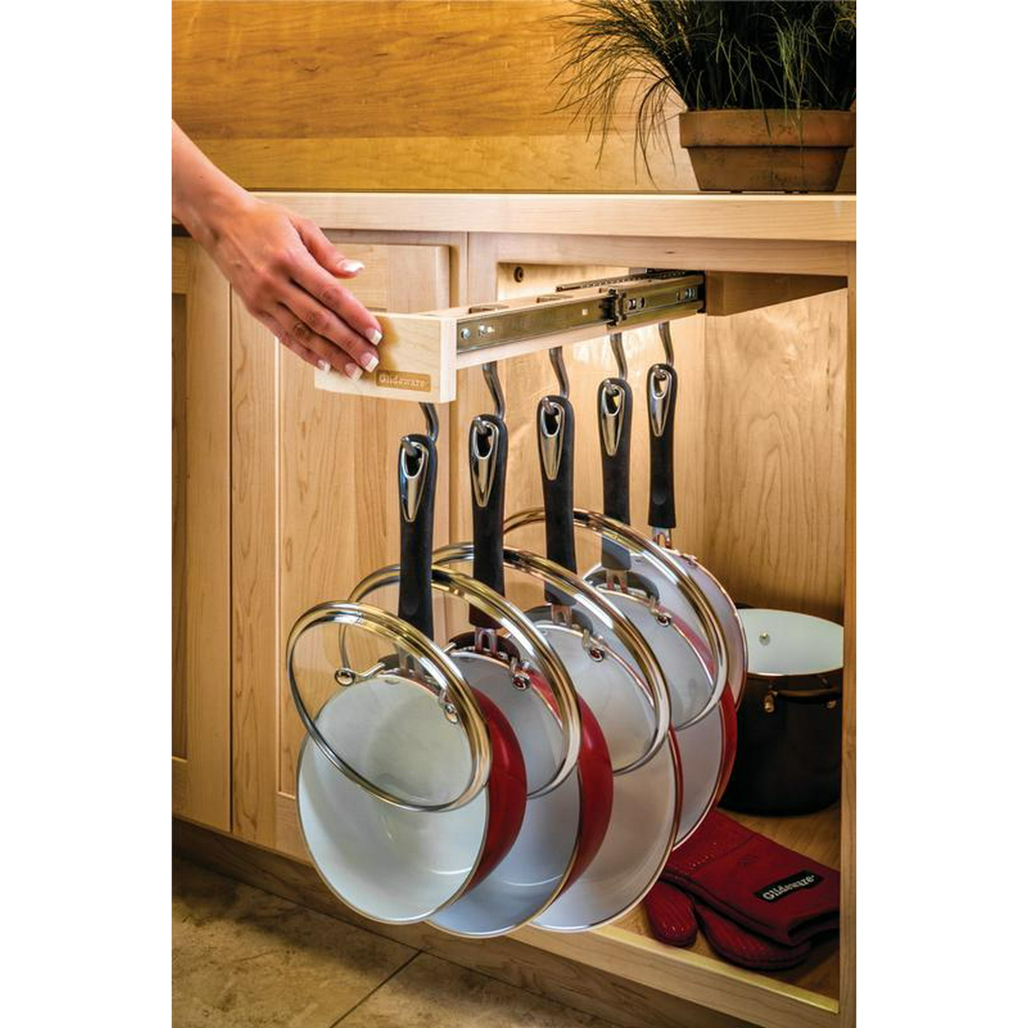 Glideware Pull Out Cabinet Organizer For Pots And Pans Walmart
