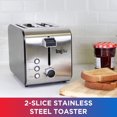 thumbnail image 4 of Total Chef 2-Slice Stainless Steel Toaster, Stylish Toaster with Adjustable Browning for Perfect Toast, 4 of 9