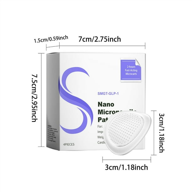 1/2/3/4/5PC SMGT-GLP-1 Nano Microneedle Patch, Long-lasting GLP-1  Microneedlepatch，Natural for Microneedle Waist Patch Body Shaping Stickers  for Women and Men
