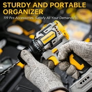 THINKWORK 20 Volt Cordless Brushless Drill Kit: 20V Electric Power Drill with 265 in-lbs Torque, Ideal for DIY Tool Set and Daily Repairs in a Comprehensive Tool Kit