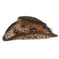 thumbnail image 3 of 1 unid al aire libre protección sol gorra retro borla vaquero vaquera vaquera verano sombrero de paja, 3 of 4