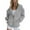 Gray, variant on Dvprdro Women's Solid Color Hooded Sweatshirt Jacket Long Sleeve Button Up Fall Winter Pullover Cozy Outerwear Jackets Tops with Pockets Dark Gray S