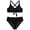 1-Black122, variant on Girls Swimsuit Crisscross Tie Back Bikini Set Two Piece Bathing Suit, Sizes 7-16Y