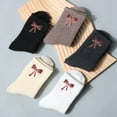 thumbnail image 4 of 5 Pairs Warm Wool Socks Thick Thermal Crew Winter Warm Socks Gifts for Women, 4 of 4