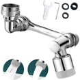 thumbnail image 1 of Aireador de grifo de 1080 grados, aireador de grifo de cocina, filtro de ahorro de agua, aireador giratorio, adaptador de 2 modos para grifos con diámetro de rosca macho de 20/22/24 mm brillar Electrónica, 1 of 5