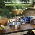 thumbnail image 1 of LJNYFDC Bol de Camping Tasse Sierra en Acier Inoxydable Antirouille et Résistant Surface Polie pour Activités Extérieures, 1 of 7