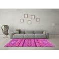 thumbnail image 3 of Ahgly Company Indoor Square Abstract Pink Modern Area Rugs, 4' Square, 3 of 4