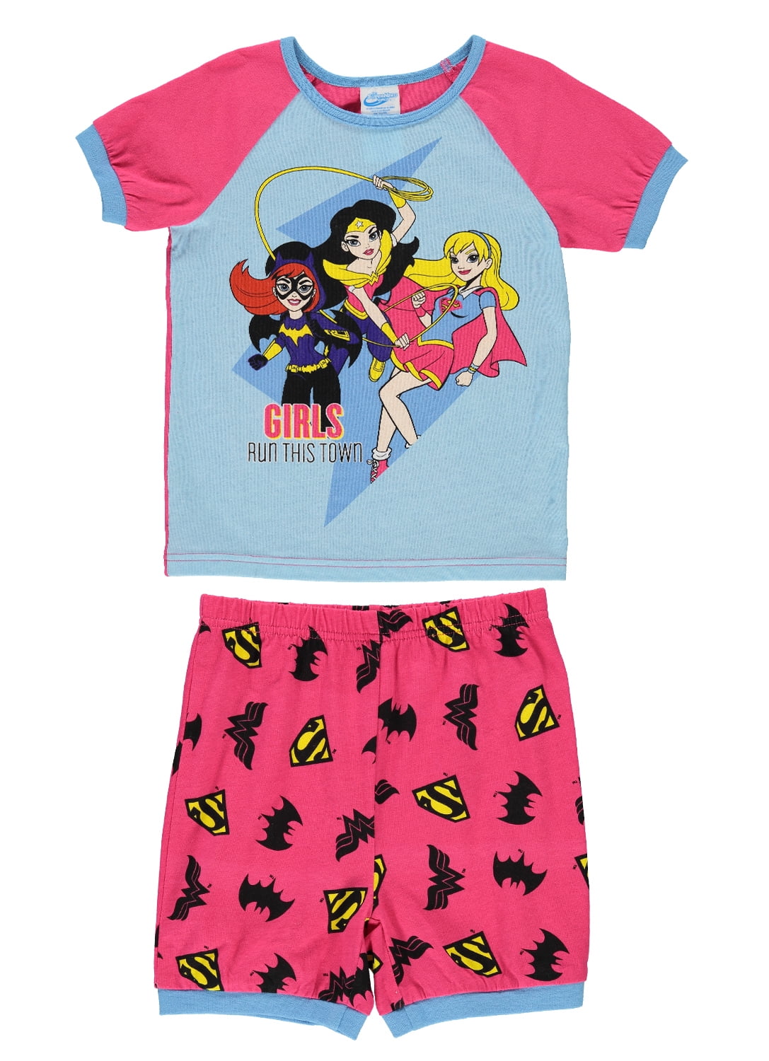 DC Superhero Taking Over Girls Two Piece Pajama Set