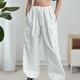 thumbnail image 4 of Pantalones Tipo Cargo Y2K Pantalones cargo Cordón Mujer Pantalones Joggers de bolsillo Monos (Blanco S) Cgtredaw para Mujer Blanco T M, 4 of 5