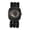 Black, variant on Women's Analog Quartz Bohemian Tonneau Case Decompression Natural Wood Beaded Stretch Band Watch – Handmade Elastic Buddhist Bead Bracelet with Arabic Numeral Floral Wreath Dial